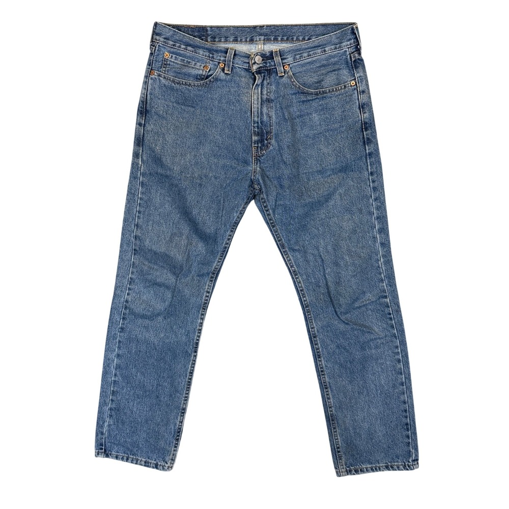 Levi's 505 Regular Fit Jeans Mens Straight Leg 34x30 Blue Cotton Classic Denim
